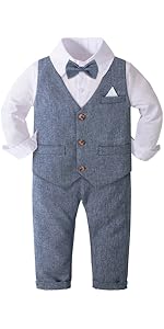 boys suit gray blue