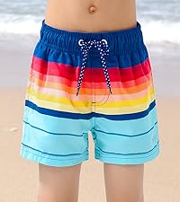 Boys Swim Trunks Toddler Kids Board Shorts with Compression Liner Quick Dry Little Boy Swimsuit 