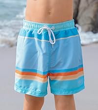 Boys Swim Trunks Toddler Kids Board Shorts with Compression Liner Quick Dry Little Boy Swimsuit 