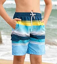 Boys Swim Trunks with UPF 50+ Kids Board Shorts Quick Dry Youth Swimsuit Teen Boy Swimwear