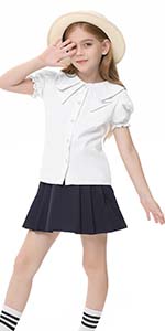 girls white school uniform