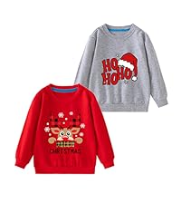 Boys Christmas Sweatshirt 2 Pieces Elk Santa Claus Long Sleeve Tshirts Xmas Pullover Clothes