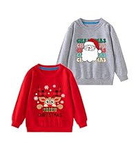 Christmas Santa Claus Girls Sweatshirt 2 Pieces Long Sleeve Tshirts Xmas Pullover Clothes