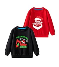 Toddler Boys Christmas Sweatshirt 2 Pieces Long Sleeve Tshirts Xmas Graphic Tops 2-10 Years