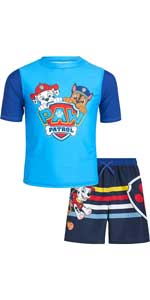 Nickelodeon Boys’ Paw Patrol UPF 50+ Rash Guard Set