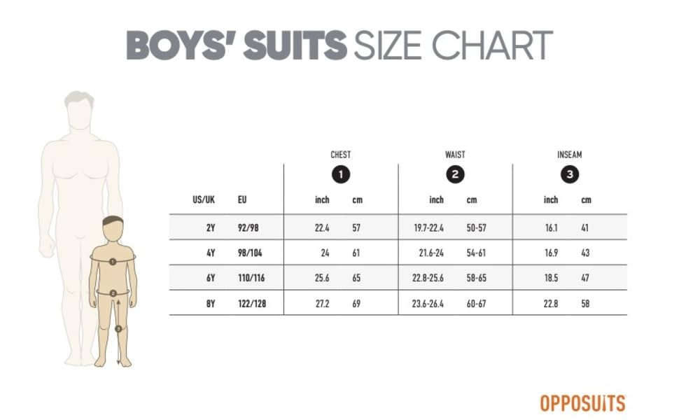 Size Charts Boys'' Suits & Tuxedo''s