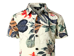 boys beach aloha tropical shirt whte