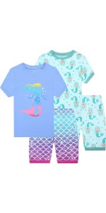 Girls Pajamas Shorts Girls Summer Pajamas Sets Toddler Girl Pjs Cotton Sleepwear Girls Jammies