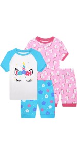 Girls Pajamas Shorts Girls Summer Pajamas Sets Toddler Girl Pjs Cotton Sleepwear Girls Jammies