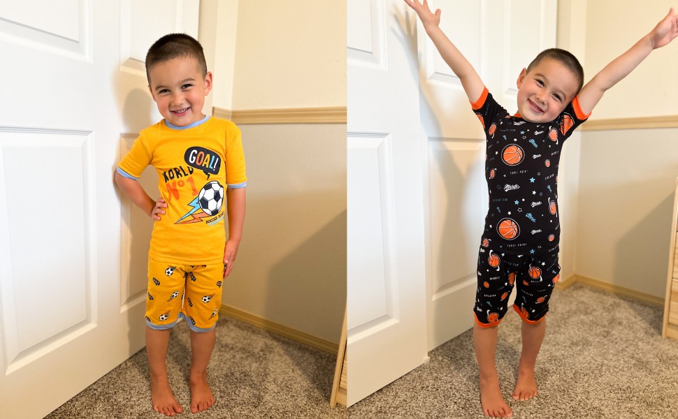 Boys Pajamas Shorts Boys Summer Pajamas Sets Toddler Boy Pjs Cotton Sleepwear Boys Jammies