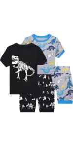 Boys Pajamas Shorts Boys Summer Pajamas Sets Toddler Boy Pjs Cotton Sleepwear Boys Jammies