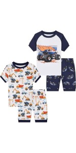 Boys Pajamas Shorts Boys Summer Pajamas Sets Toddler Boy Pjs Cotton Sleepwear Boys Jammies