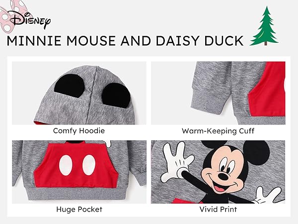 Disney Mickey and Friends Sweatshirts for Toddler Boys Girls Character Hoodies Tops Sweaters