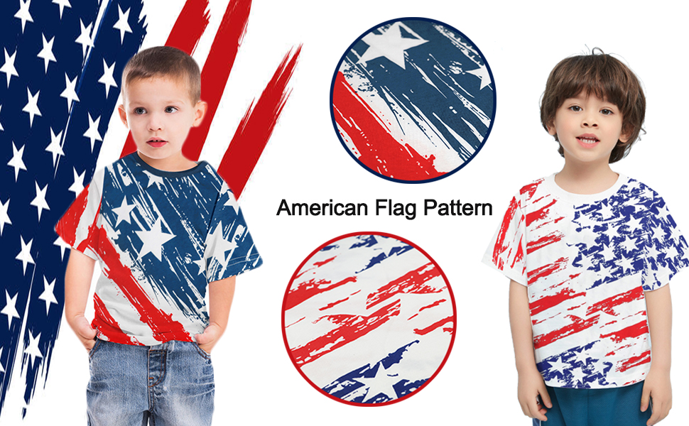 Boys American flag shirts