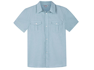 Bienzoe Boys School Uniform Short Sleeve Shirt