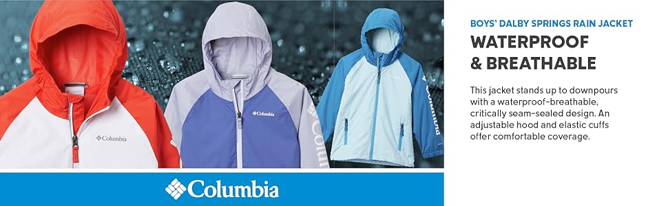 Columbia Boy''s Dalby Springs Rain jacket