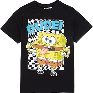 SpongeBob Boys Checker DUDE! Tshirt