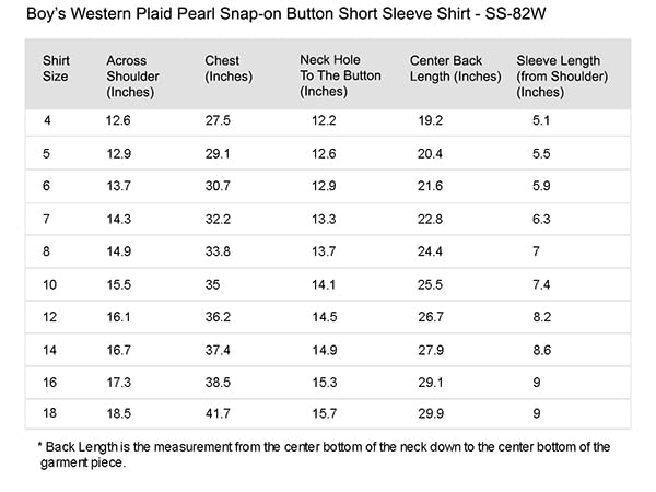 SS-82W - Size Chart - Mobile