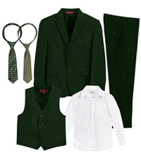 Gioberti Boys 6-Piece Suit Set Includes Shirt and Accessories