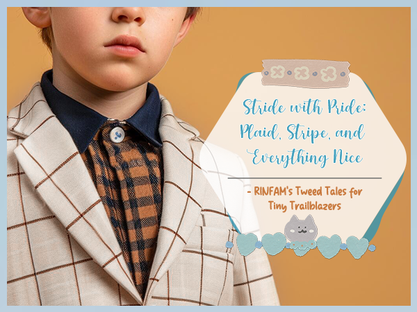 Boys Plaid Stripe Dress Suit