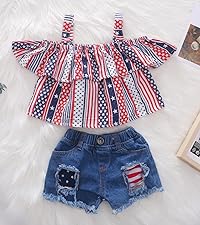 4th of July Toddler Girl Outfits Fourth of July Dress Independence Day Set