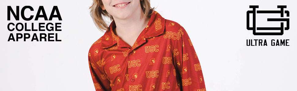 Ultra Game NCAA Boys 2 Piece T-Shirt & Lounge Pants Pajama Set