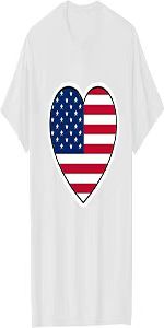 American Heart Flag Girls 4th of July Shirt