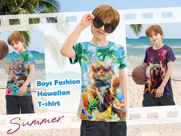 kids hawaiian shirt boys