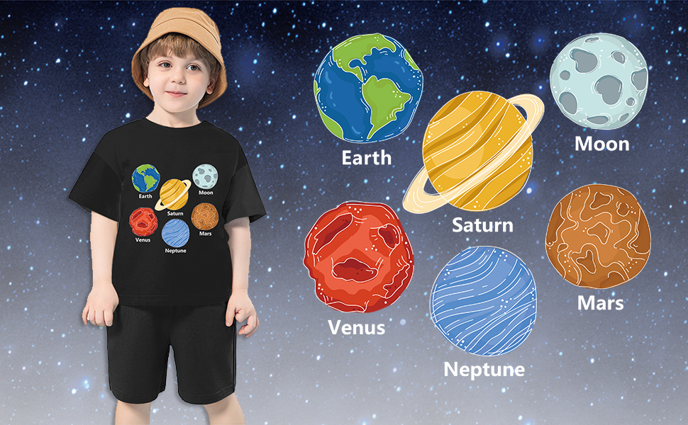 planet boy short set