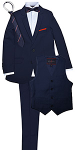 navy, blue, suit, skinny, formal, set