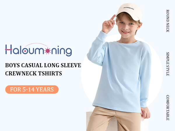 Youth Cotton T-Shirt Boys Casual Long Sleeve Tshion Fall Fashion Clothes For Kids