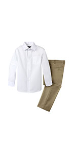 shirt, pants, white, khaki, dress, formal, casual, boys apparel