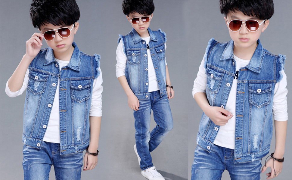 boys denim vest