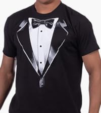 men&#39;s adult tuxedo tee shirt