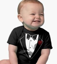 infant tuxedo romper one piece