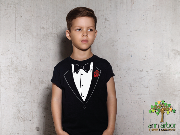 kid''s tuxedo tee shirt