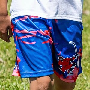 tie-dye hockey shorts