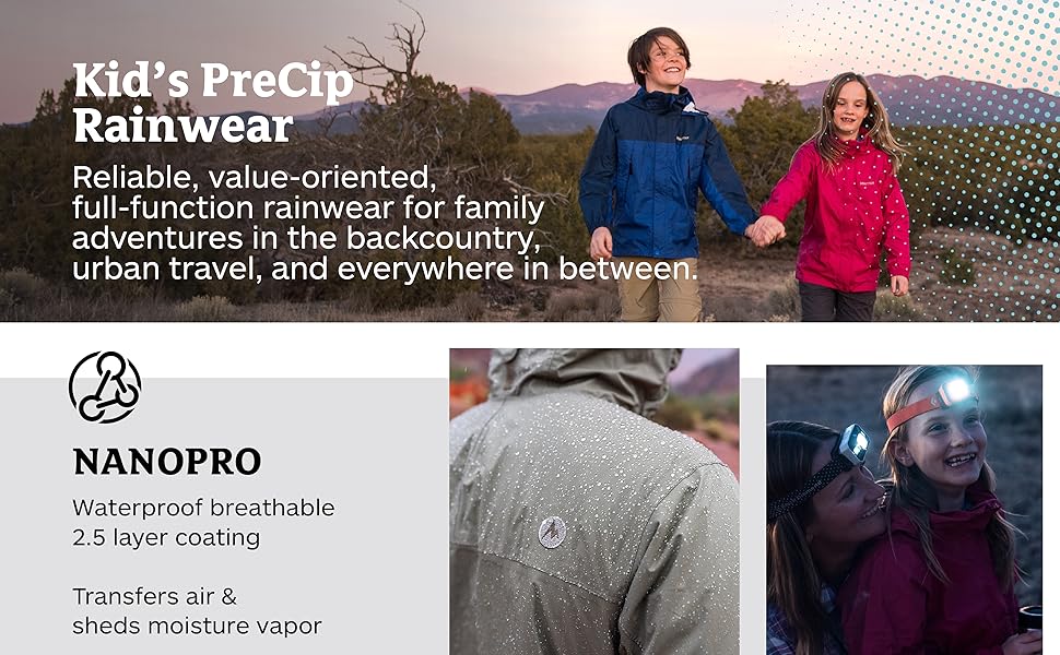 Marmot kid''s Precip rainwear with Nanopro Waterproof Breathable Coating