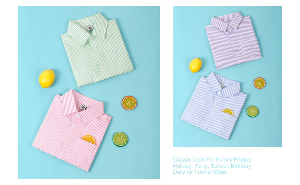 boys Short Sleeve Button Down Oxford Shirts