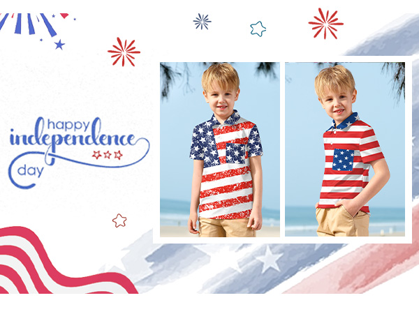 Boys July 4th Polo Shirt