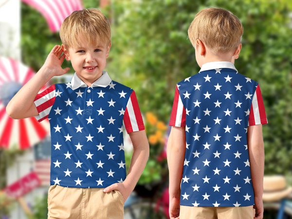 Boys July 4th Polo Shirt