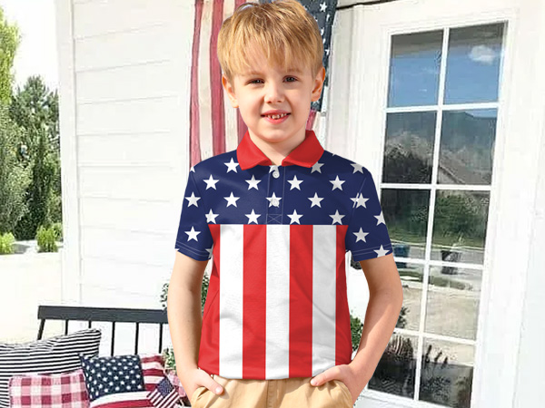 Boys July 4th Polo Shirt