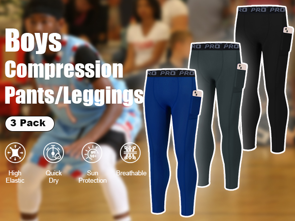 boys compression leggings