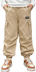 Elastic Waist Cargo Joggers Pants