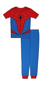 boys pajamas spideman marvel homecoming PJs kiss spider-man