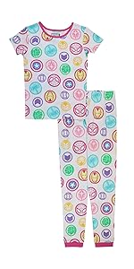 Marvel Icons Iron Man PJs Pajamas Sleepwear Girls Cotton Snug Fit