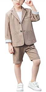 boys khaki suit