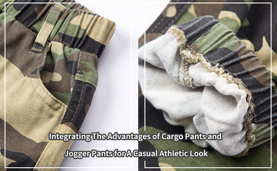 Boys Pants Cargo Joggers