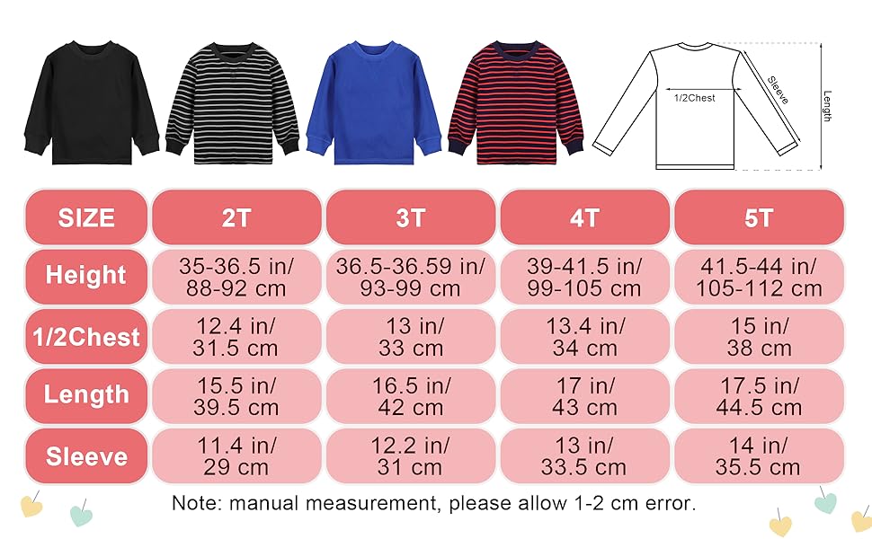 product sizes