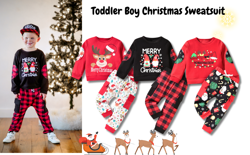 toddler boy christmas sweatsuit